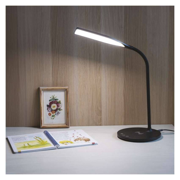 Emos LED Schreibtischleuchte 5,5W CCT warm-/neutral-/tageslichtweiss 3000K/4000K/5700K Schwarz 30cm Z7637B