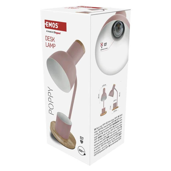 Emos LED Schreibtischleuchte 25W Rosa 15x15cm Z7640P