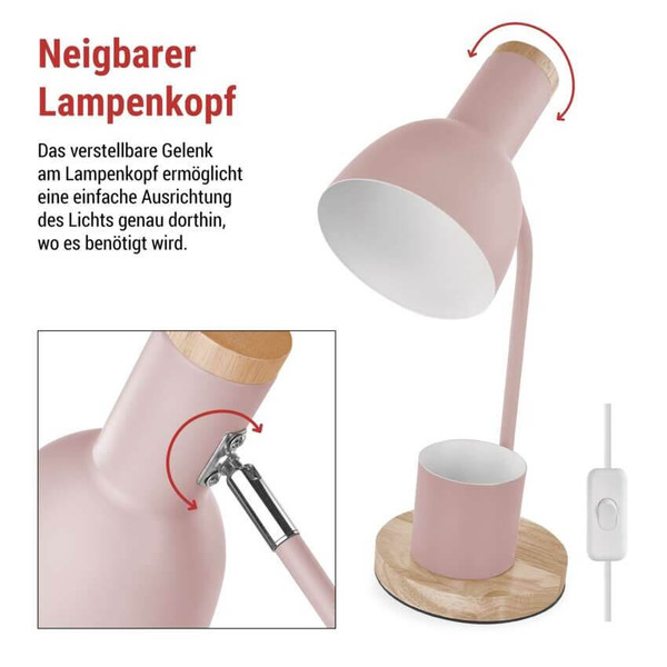 Emos LED Schreibtischleuchte 25W Rosa 15x15cm Z7640P