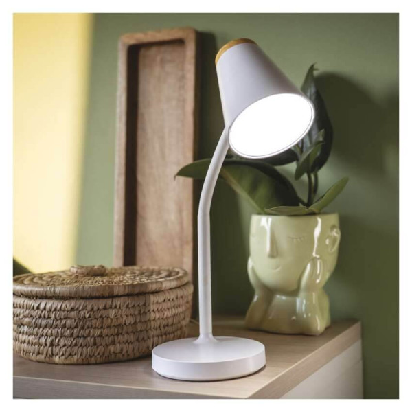 Emos LED Schreibtischleuchte 4,5W neutralweiss 4000K Weiß 13x13cm Z7641W