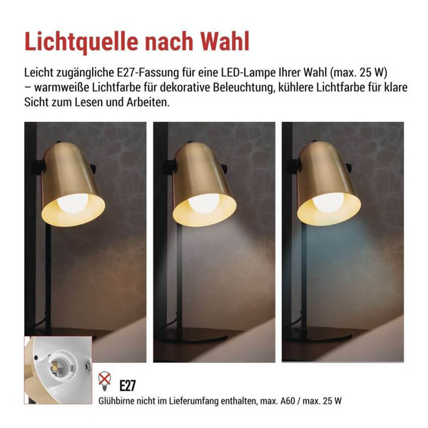 Emos LED Schreibtischleuchte 25W Golden 15x15cm Z7642GL