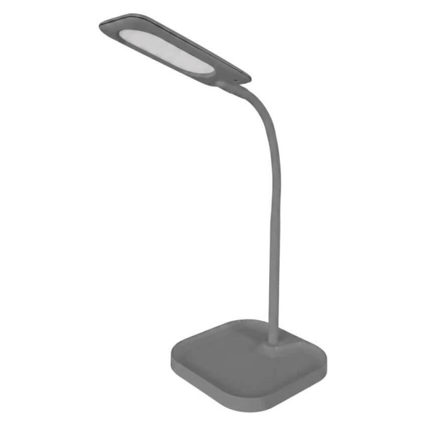 Emos LED Schreibtischleuchte 9,2W CCT warm-/tageslichtweiss 3000K/6000K dimmbar Dunkelgrau 15,5x15,5cm Z7644G
