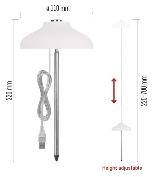 Emos LED Pflanzenleuchte 5W neutralweiss 3500K Weiß 11x11cm Z7901