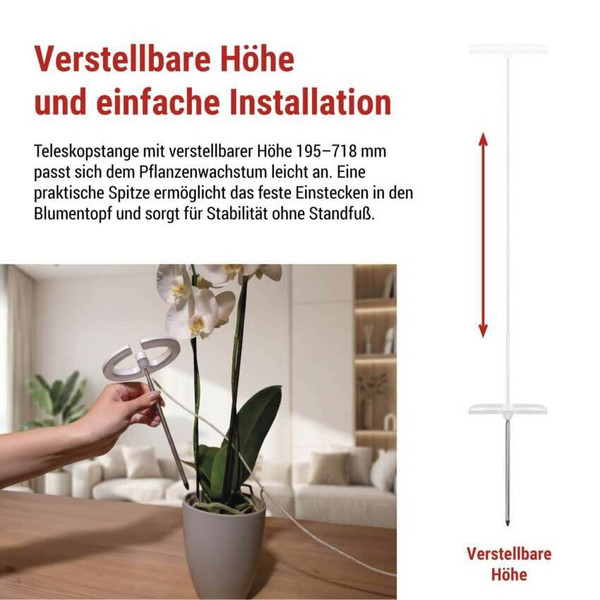 Emos LED Pflanzenleuchte 8W warmweiss 3100K dimmbar Weiß 12x12cm Z7902