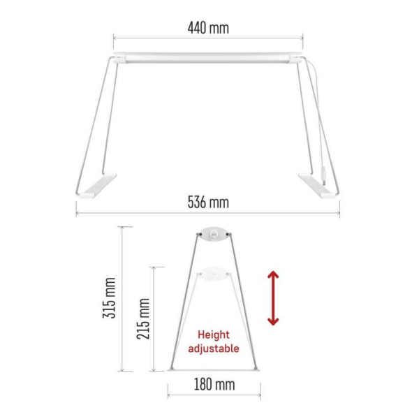 Emos LED Pflanzenleuchte 15W neutralweiss 3900K Weiß 54x18cm Z7903