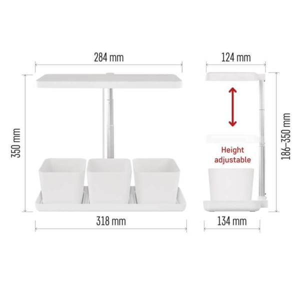 Emos LED Pflanzenleuchte 7W warmweiss 3200K dimmbar Weiß 32x13cm Z7904