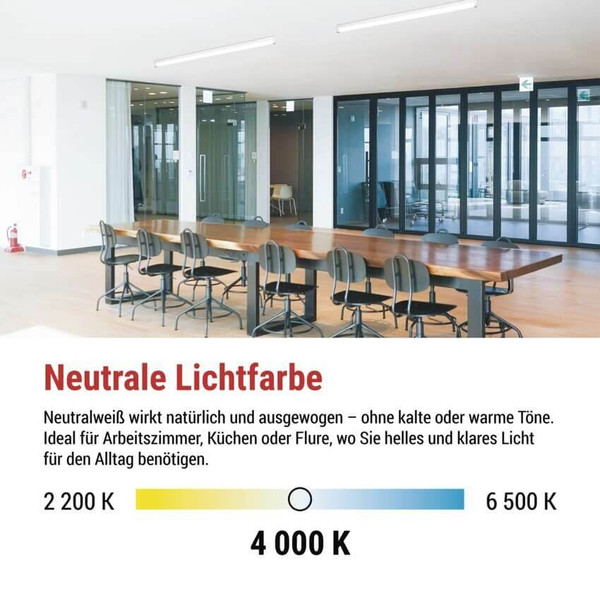 Emos LED Feuchtraumleuchte Mano 40W neutralweiss 4000K Weiß 120cm ZAB912