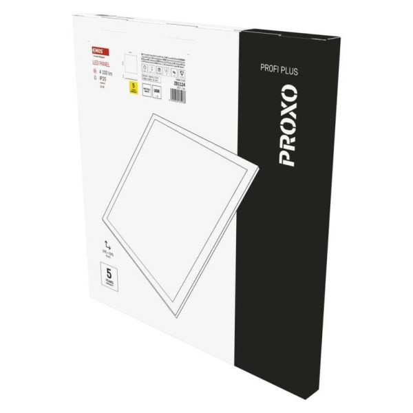Emos LED Panel Proxo 33W neutralweiss 4000K Weiß Aluminium 59,5x59,5cm ZB1124
