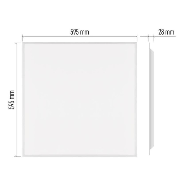 Emos LED Panel Rexxo 30W neutralweiss 4000K Bewegungsmelder Weiß Stahl 59,5x59,5cm ZB2210