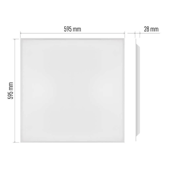 Emos LED Panel Rexxo 30W neutralweiss 4000K Bewegungsmelder Weiß Stahl 59,5x59,5cm ZB2220