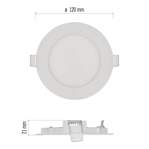 Emos LED Einbaustrahler Nexxo 7W warmweiss 3000K Weiß Aluminium Ø12cm ZD1124