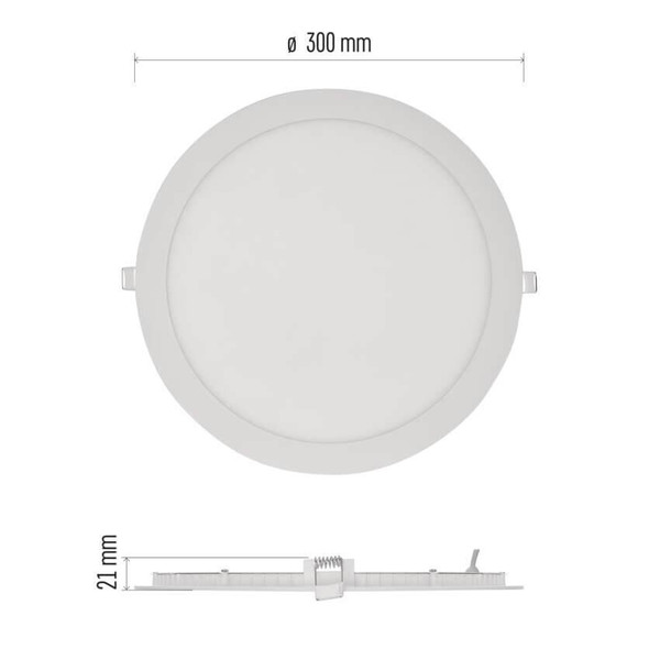Emos LED Einbaustrahler Nexxo 25W neutralweiss 4000K Weiß Aluminium Ø30cm ZD1155