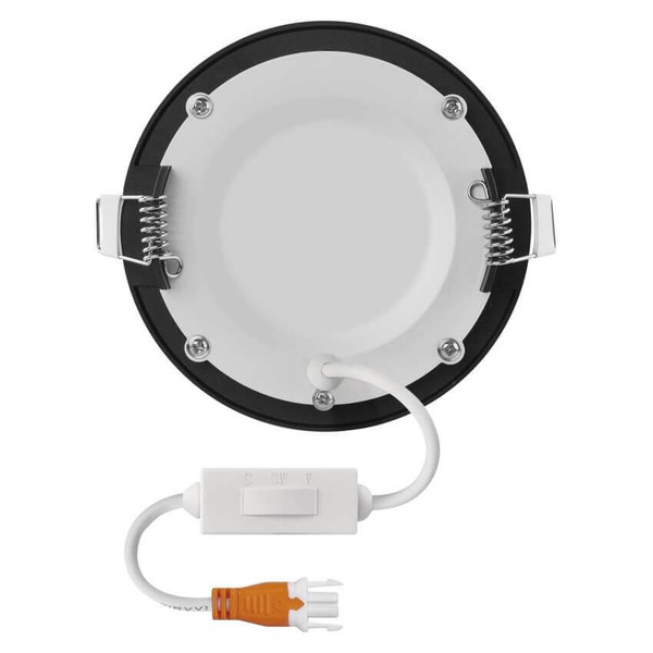 Emos LED Einbaustrahler Nexxo 7W CCT warm-/neutralweiss 3000K/3500K/4000K Schwarz Aluminium Ø12cm ZD1323
