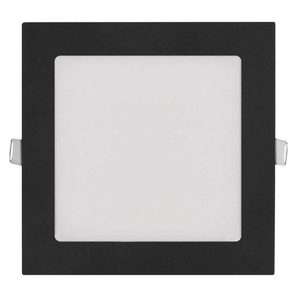 Emos LED Einbaustrahler Nexxo 12,5W CCT warm-/neutralweiss 3000K/3500K/4000K Schwarz Aluminium 17x17cm ZD2333