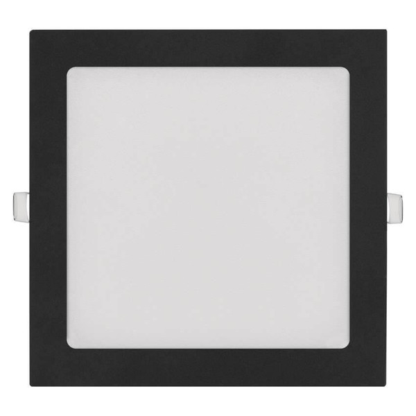 Emos LED Einbaustrahler Nexxo 18W CCT warm-/neutralweiss 3000K/3500K/4000K Schwarz Aluminium 22,5x22,5cm ZD2343