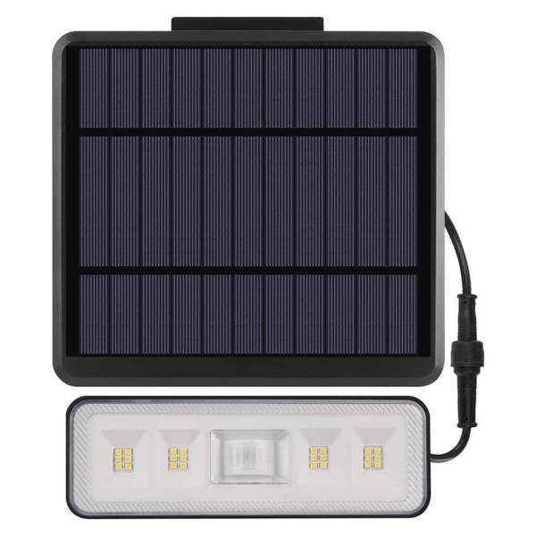 Emos LED Solar-Fluter Sunno 1300lm neutralweiss 4000K Bewegungsmelder Akku IP54 Schwarz 18x18cm ZG112S