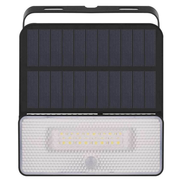 Emos LED Solar-Fluter Solo 1000lm neutralweiss 4000K Bewegungsmelder Akku IP54 Schwarz 14,5x14cm ZG121S
