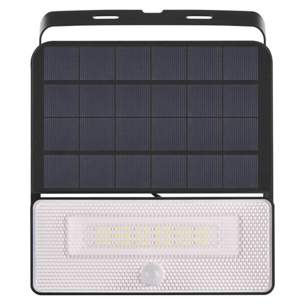 Emos LED Solar-Fluter Solo 1600lm neutralweiss 4000K Bewegungsmelder Akku IP54 Schwarz 19x18cm ZG122S