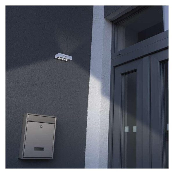Emos LED Solar-Fluter Brixo 350lm neutralweiss 4000K Bewegungsmelder Akku IP65 Weiß ZG161S