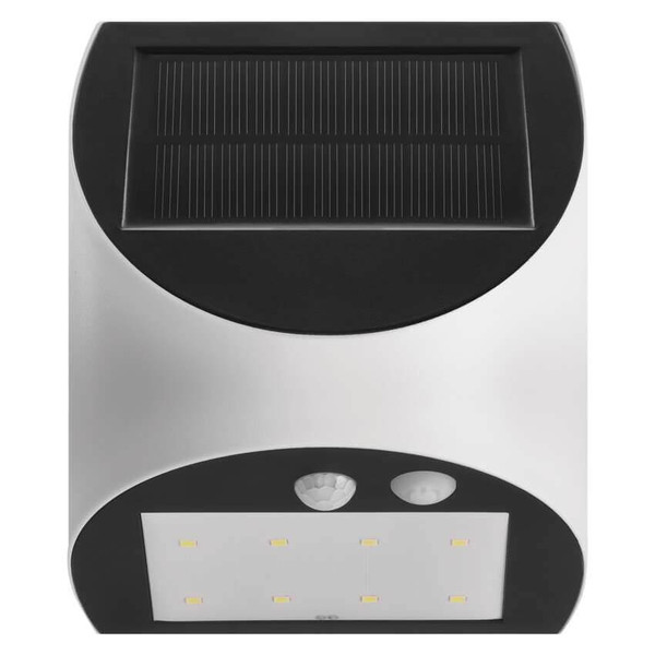 Emos LED Solar-Fluter Lumi 240lm neutralweiss 4000K Bewegungsmelder Akku IP54 Weiß 10,5x13cm ZG172S