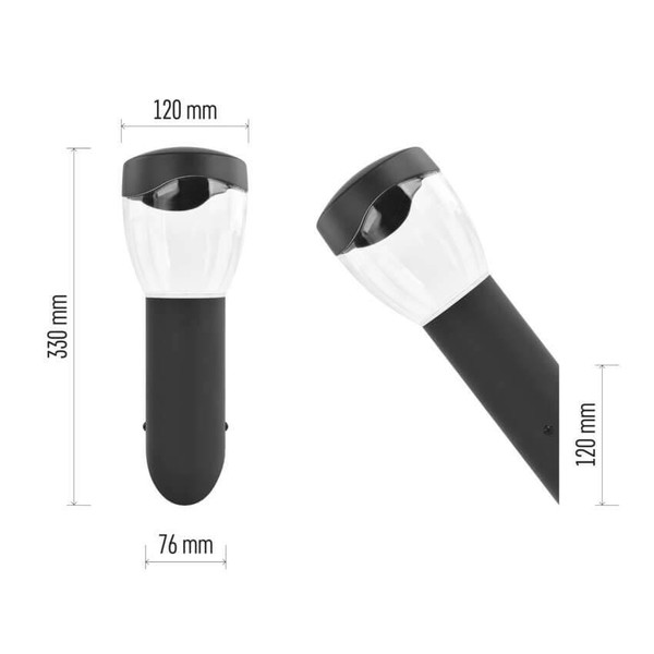 Emos LED Gartenstrahler Arteo IP44 Anthrazit Edelstahl 12x12cm ZGA020P