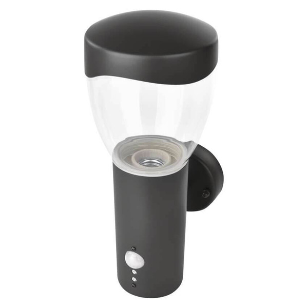 Emos LED Gartenstrahler Arteo Bewegungsmelder IP44 Anthrazit Edelstahl 16x12cm ZGA040P