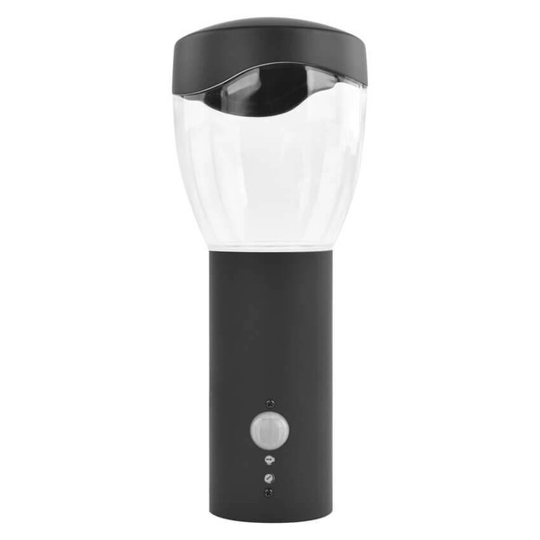 Emos LED Gartenstrahler Arteo Bewegungsmelder IP44 Anthrazit Edelstahl 16x12cm ZGA040P