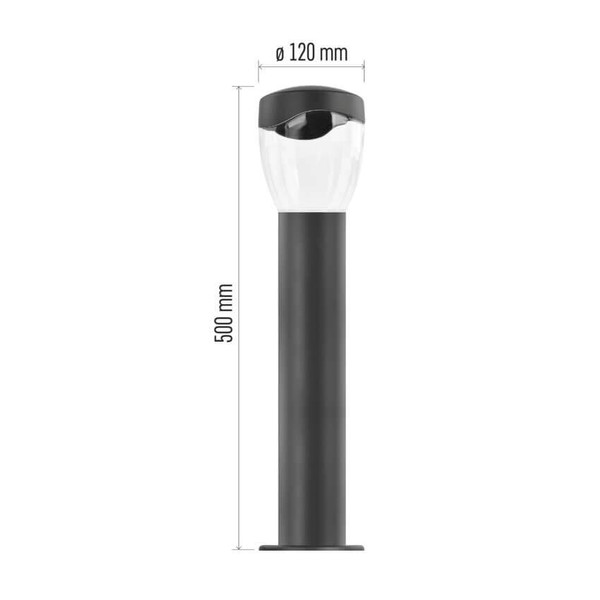Emos LED Wegeleuchte Arteo IP44 Anthrazit Edelstahl 12x12cm ZGA0A0P