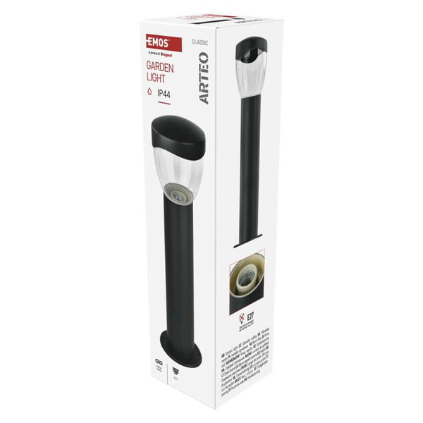 Emos LED Wegeleuchte Arteo IP44 Anthrazit Edelstahl 12x12cm ZGA0A0P