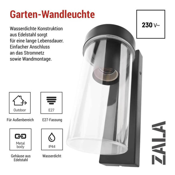 Emos LED Gartenstrahler Zala IP44 Anthrazit Edelstahl ZGC010P
