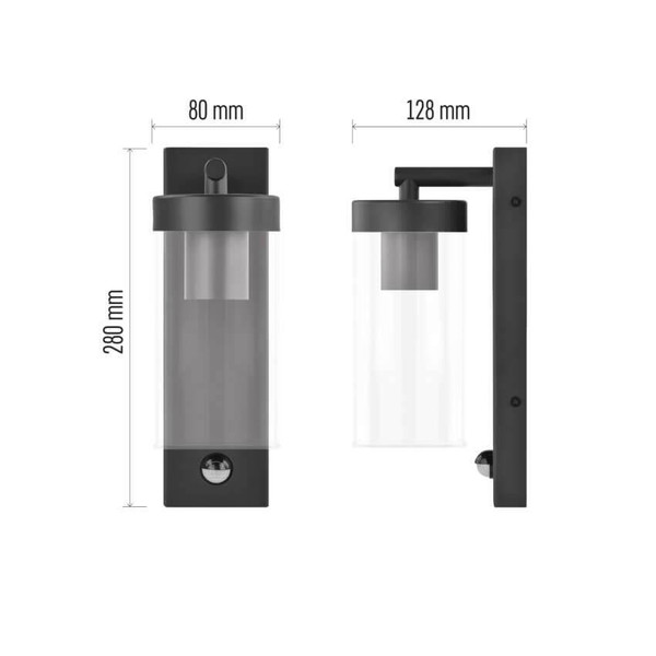 Emos LED Gartenstrahler Zala Bewegungsmelder IP44 Anthrazit Edelstahl ZGC040P