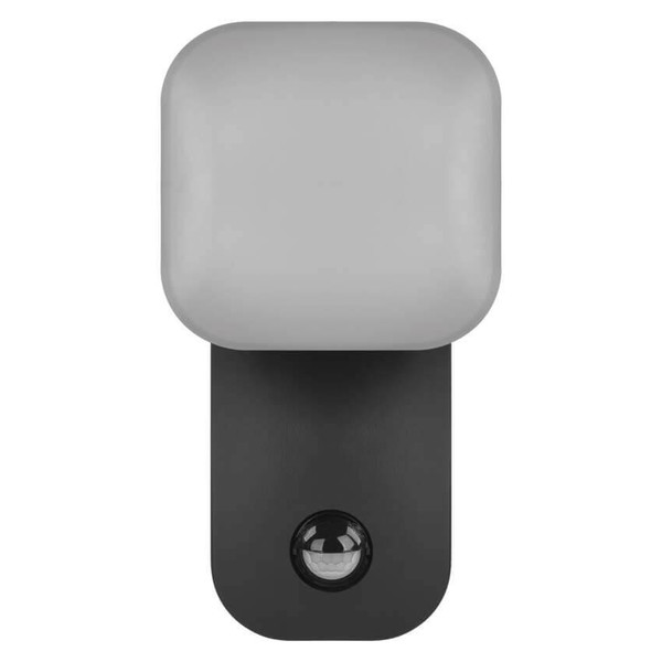 Emos LED Gartenstrahler Nika 12,8W warmweiss 3000K Bewegungsmelder IP44 Anthrazit Aluminium 12x12cm ZGE044L