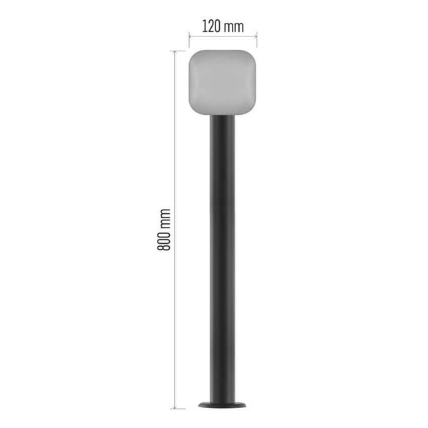 Emos LED Wegeleuchte Nika 12,5W warmweiss 3000K IP44 Anthrazit Aluminium 12x12cm ZGE0C4L
