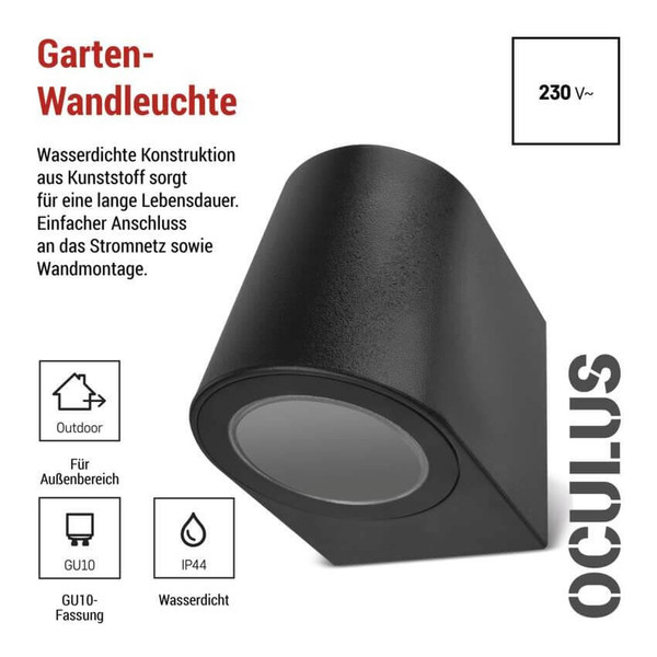 Emos LED Gartenstrahler Oculus IP44 Schwarz ZGF010P