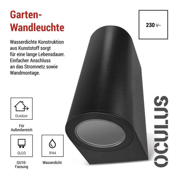 Emos LED Gartenstrahler Oculus IP44 Schwarz ZGF020P