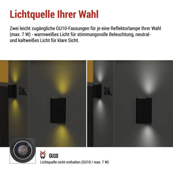 Emos LED Gartenstrahler Oculus IP44 Schwarz ZGF020P