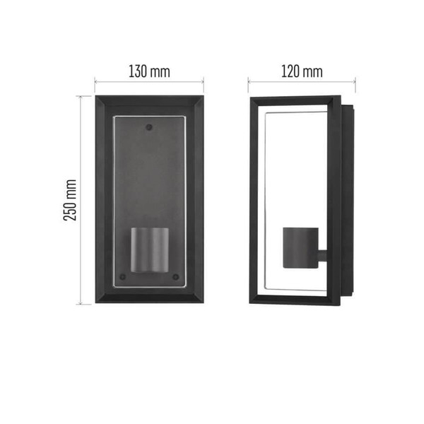Emos LED Gartenstrahler Malva IP44 Schwarz Aluminium 13x12cm ZGH010P