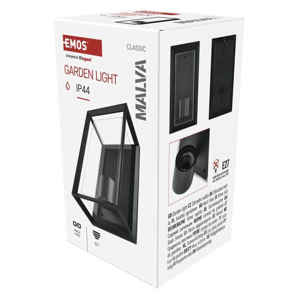Emos LED Gartenstrahler Malva IP44 Schwarz Aluminium 13x12cm ZGH010P