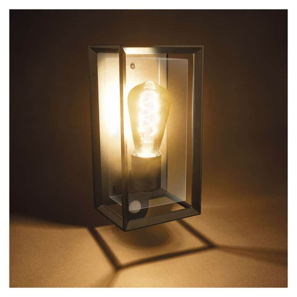 Emos LED Gartenstrahler Malva Bewegungsmelder IP44 Schwarz Aluminium 13x12,5cm ZGH040P