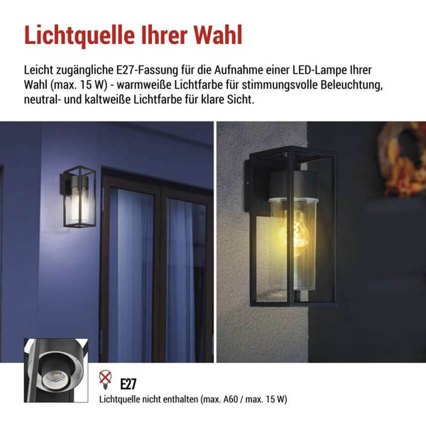 Emos LED Gartenstrahler Tillia IP44 Schwarz Aluminium 13x11cm ZGI010P