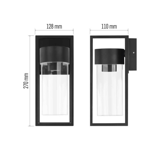 Emos LED Gartenstrahler Tillia IP44 Schwarz Aluminium 13x11cm ZGI010P