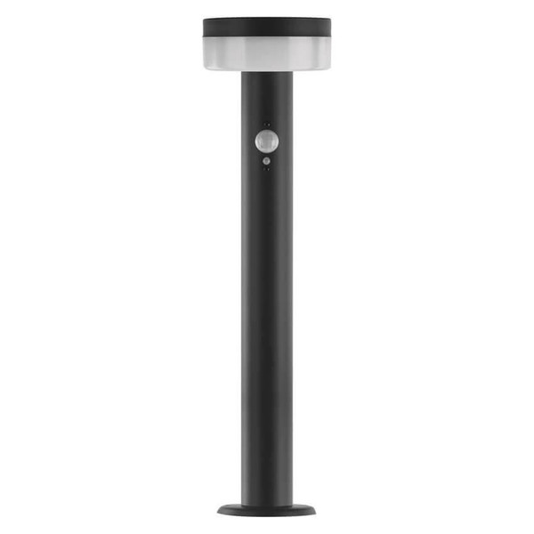 Emos LED Solar-Wegeleuchte Terion 2W warmweiss 3000K Bewegungsmelder Akku IP44 Anthrazit Edelstahl 12,5x12,5cm ZGJ0B4S