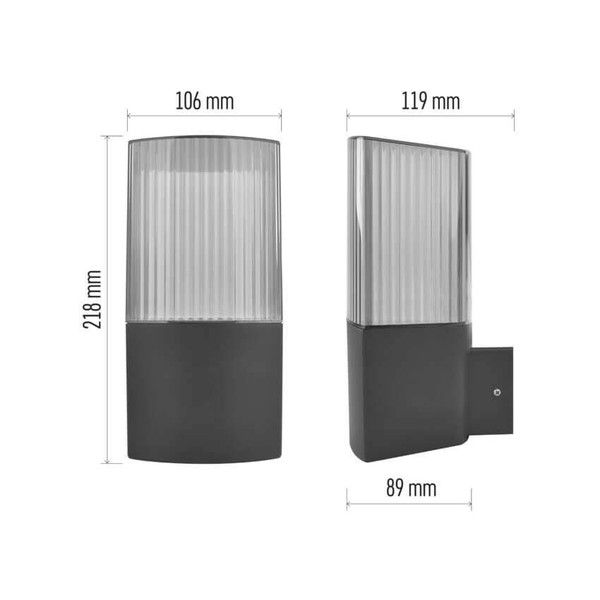 Emos LED Gartenstrahler Lana IP54 Anthrazit Aluminium 12x11cm ZGL010P