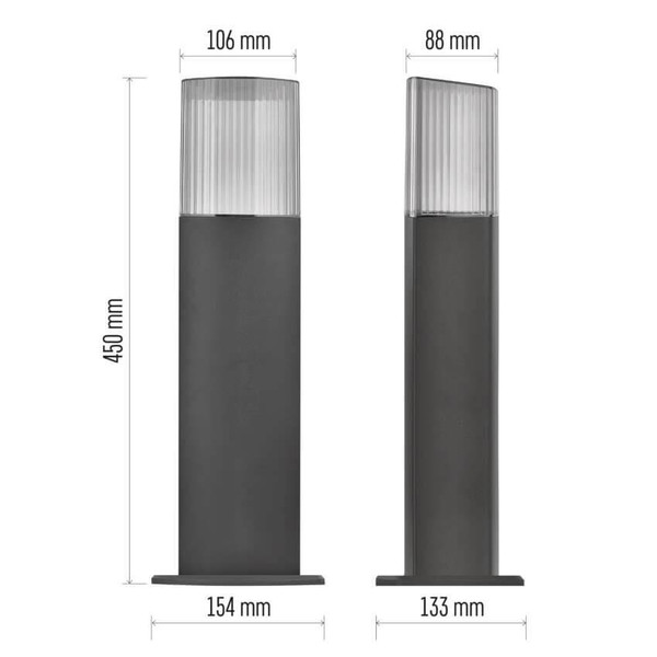 Emos LED Wegeleuchte Lana IP54 Anthrazit Aluminium 15x13cm ZGL0A0P