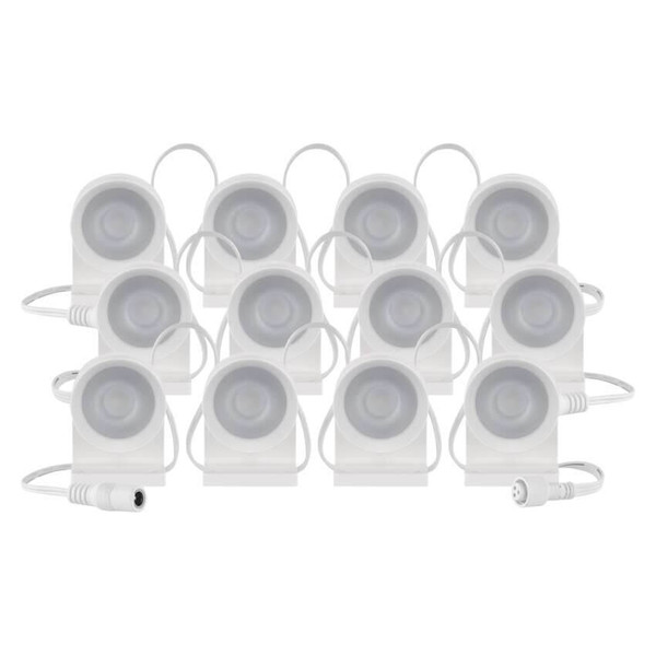 Emos LED Leuchtenset RGBIC 12-teilig 7W CCT warm-/tageslichtweiss 3000K/6500K dimmbar WiFi Weiß 255cm ZIW15CR