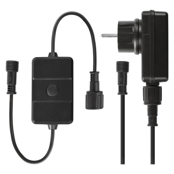 Emos LED Lichterkette GoSmart Party RGBIC 12W WiFi IP65 Schwarz ZIW17FR