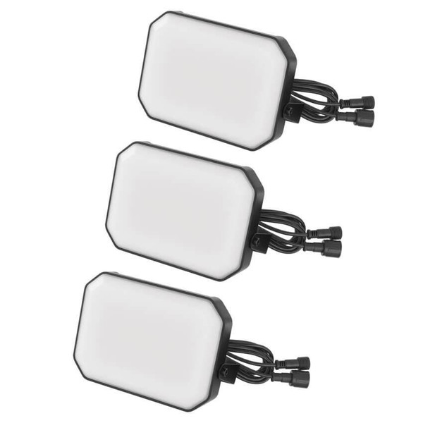 Emos LED Außenstrahler Set GoSmart Starter-Set RGBIC 3-teilig 14W CCT warm-/tageslichtweiss 3000K/6500K dimmbar WiFi IP65 Schwarz ZIW184R