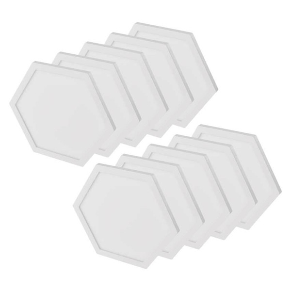 Emos LED Leuchtenset GoSmart Hexagon Starter-Set RGBIC 10-teilig 19W dimmbar WiFi Weiß ZIW22AR