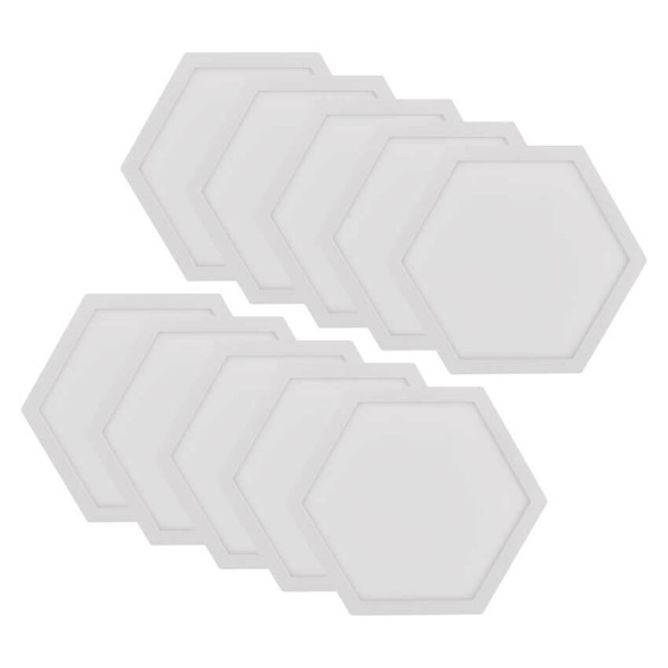 Emos LED Leuchtenset GoSmart Hexagon Starter-Set RGBIC 10-teilig 19W dimmbar WiFi Weiß ZIW22AR