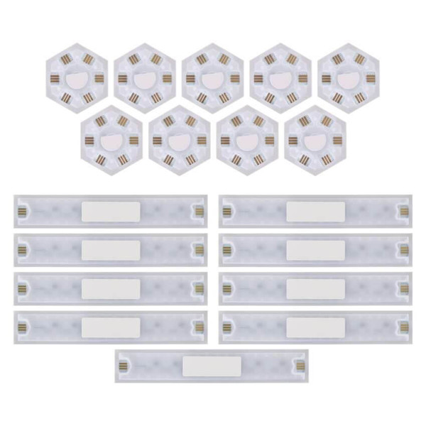 Emos LED Leuchtenset GoSmart Lines RGBIC 9-teilig 34W dimmbar WiFi Schwarz ZIW269R